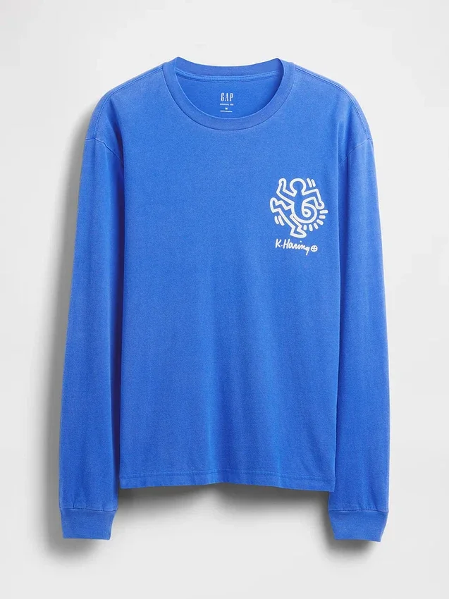 Keith Haring T-skjorte med grafisk trykk i avslappet passform