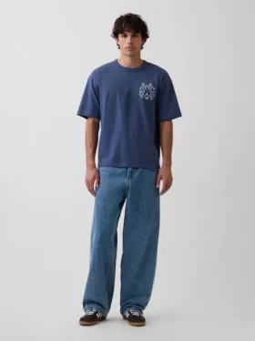 Keith Haring T-skjorte med grafisk trykk i oversized-modell