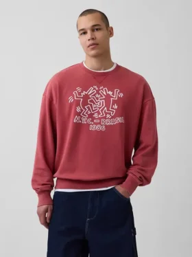 Keith Haring tykk logo-sweatshirt