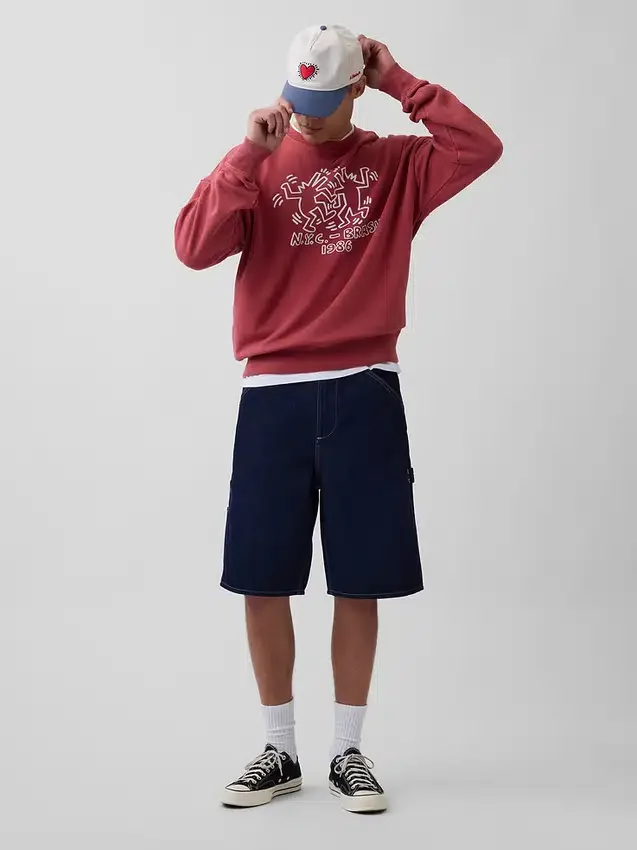Keith Haring tykk logo-sweatshirt