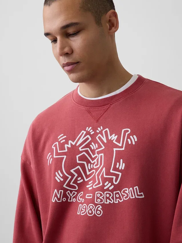 Keith Haring tykk logo-sweatshirt
