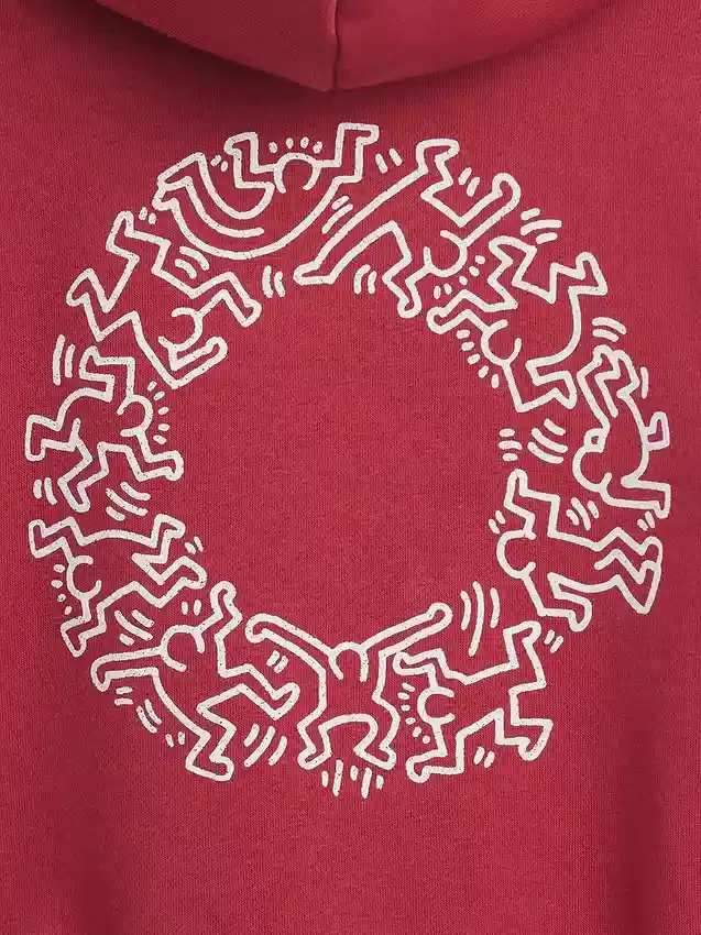 Keith Haring Vintagesoft-hettegenser for småbarn