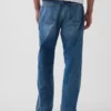 Kjøp blå, avslappede jeans med rett ben