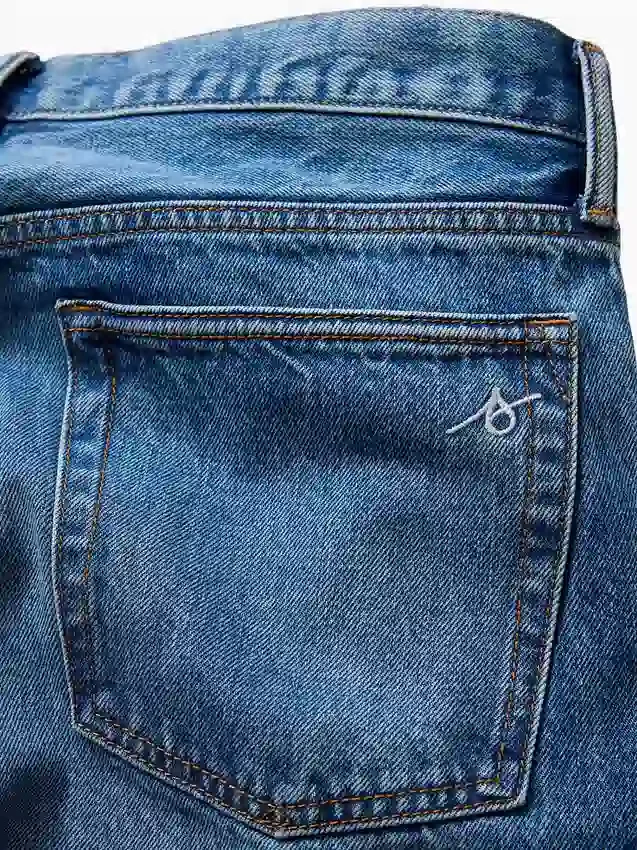 Kjøp blå, avslappede jeans med rett ben