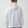 Kjøp blå, tykk French Terry-hettegenser med logo