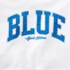 Kjøp blå, tykk French Terry-hettegenser med logo