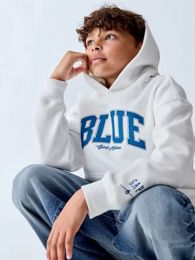 Kjøp Blue Kids Vintagesoft Relaxed-hettegenser