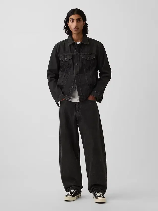 Klassisk ikonisk denimjakke for voksne
