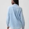 Klassisk skjorte i økologisk bomullsdenim