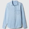Klassisk skjorte i økologisk bomullsdenim