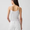 Kort cami-top i pointelle