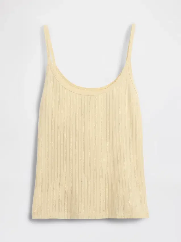 Kort cami-top i pointelle