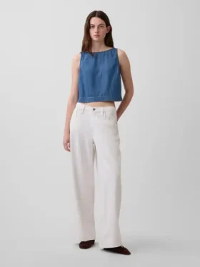 Kort denim-tanktop