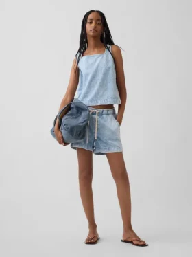 Kort denim-tanktop