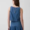 Kort denim-tanktop