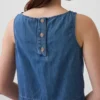 Kort denim-tanktop