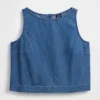 Kort denim-tanktop