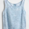 Kort denim-tanktop