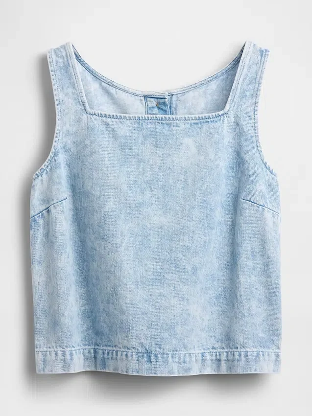 Kort denim-tanktop