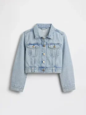 Kort denimjakke for barn