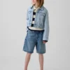 Kort denimjakke for barn