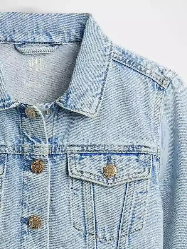 Kort denimjakke for barn