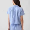 Kort pyjamas-skjorte i poplin