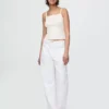 Kort ribbestrikket tank-top