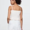 Kort ribbestrikket tank-top