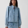 Kort swingjakke i denim