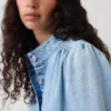 Kort swingjakke i denim