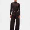 Kort turtleneck med pointelle-ribb