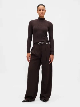 Kort turtleneck med pointelle-ribb