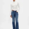 Kort turtleneck med pointelle-ribb