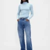Kort turtleneck med pointelle-ribb