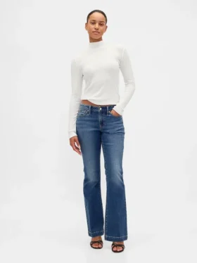 Kort turtleneck med pointelle-ribb