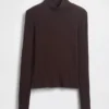 Kort turtleneck med pointelle-ribb