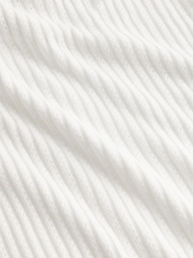 Kort turtleneck med pointelle-ribb