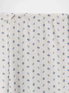 Korte pyjamasbukser i pointelle