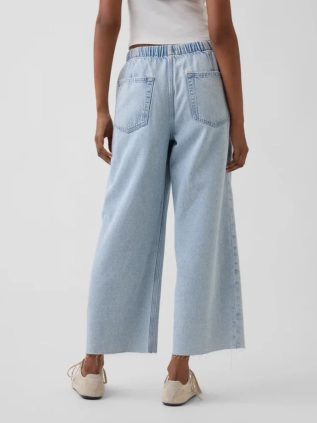 Lave, løse cropped-Jeans i 90-tallsstil