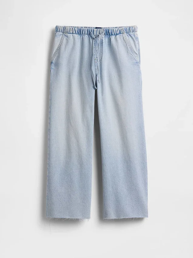 Lave, løse cropped-Jeans i 90-tallsstil