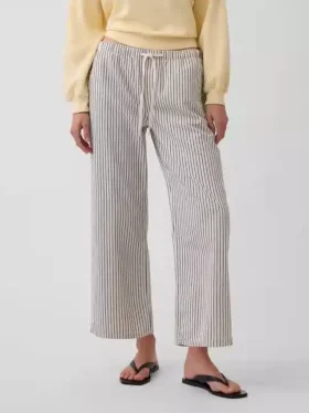 Lavt liv, løse, korte Jeans med striper i 90-tallsstil