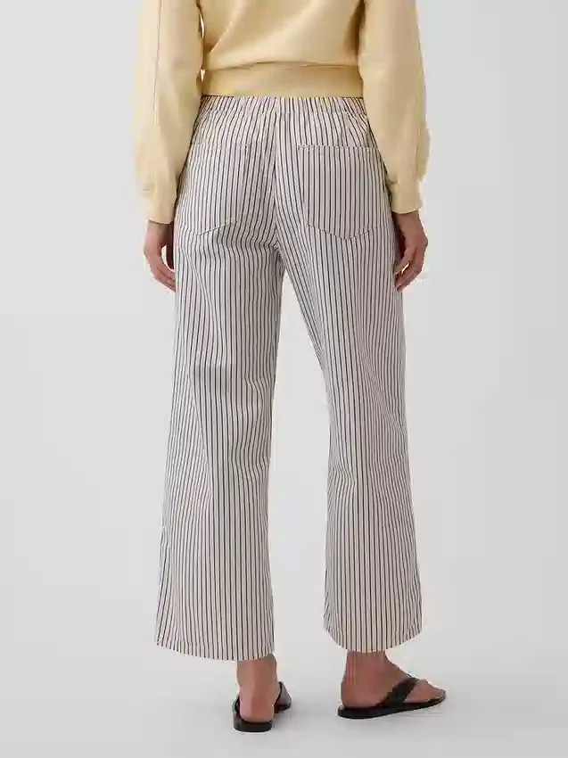 Lavt liv, løse, korte Jeans med striper i 90-tallsstil