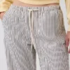 Lavt liv, løse, korte Jeans med striper i 90-tallsstil