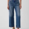 Lavt sittende, avslappet cropped-Jeans