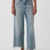 Lavt sittende, avslappet cropped-Jeans