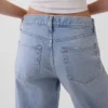 Lavt sittende, avslappet cropped-Jeans
