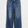 Lavt sittende, avslappet cropped-Jeans