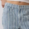 Lavt sittende, avslappet cropped-Jeans