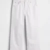 Lavt sittende, avslappet cropped-Jeans